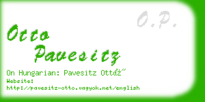 otto pavesitz business card